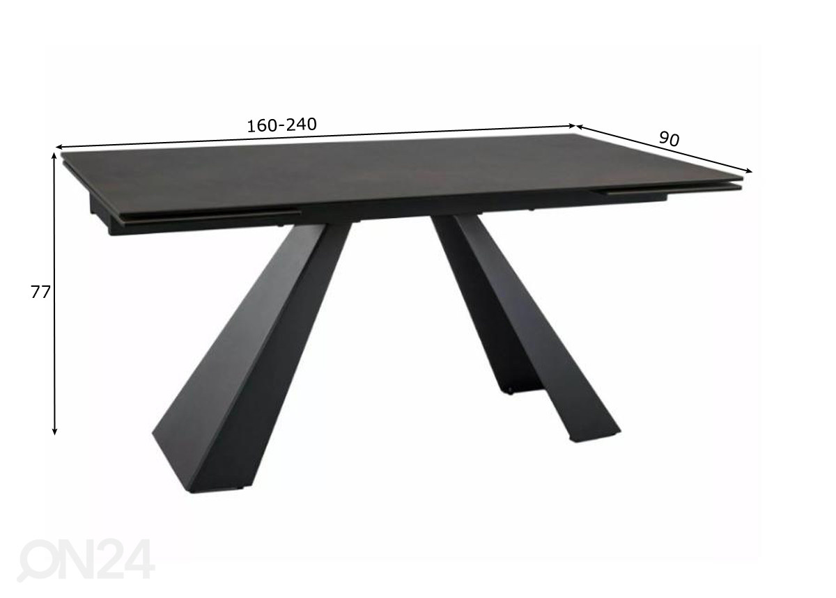 Удлиняющийся обеденный стол Dali 160-240x90 cm увеличить размеры