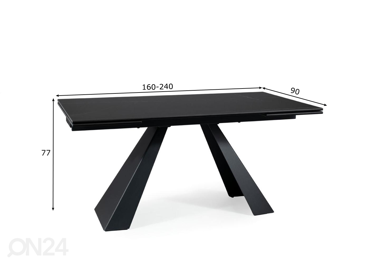 Удлиняющийся обеденный стол Dali 160-240x90 cm увеличить размеры