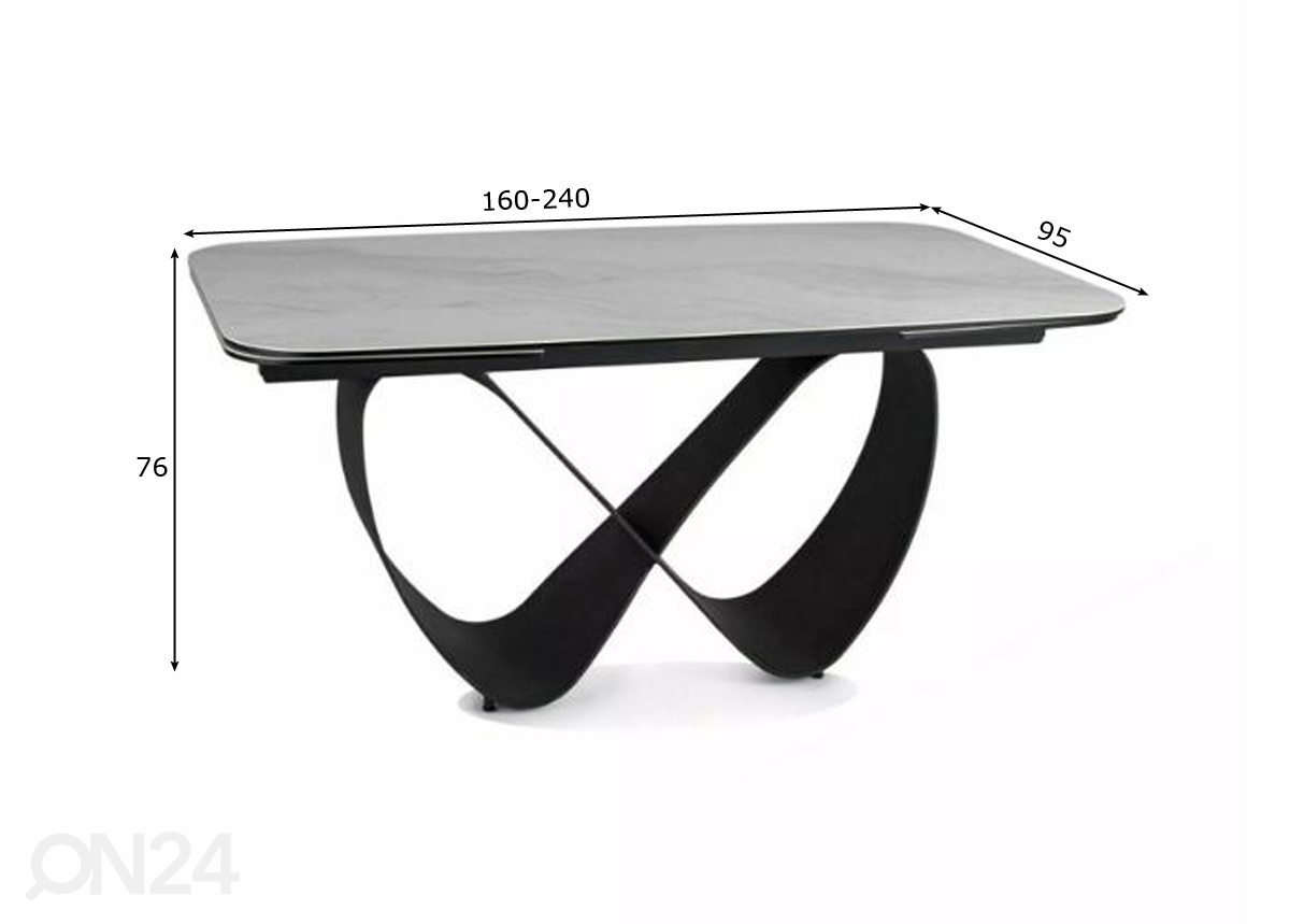 Удлиняющийся обеденный стол Destiny 160-240x95 cm увеличить размеры