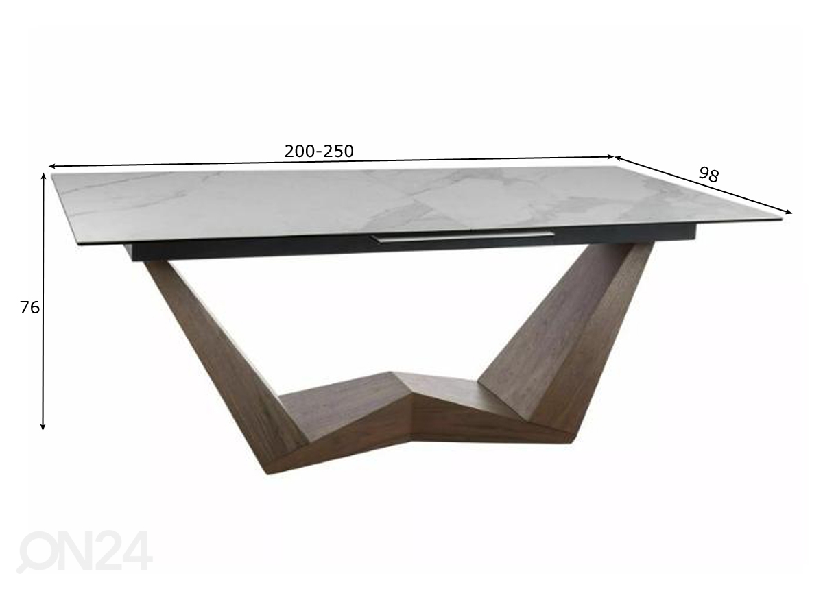 Удлиняющийся обеденный стол Ferruccio 200-250x98 cm увеличить размеры