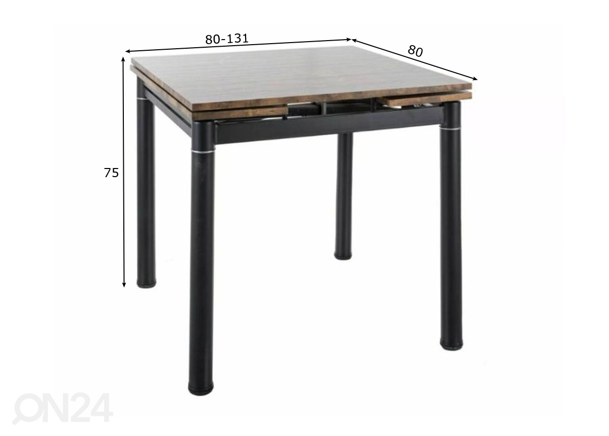 Удлиняющийся обеденный стол Gdansk 80-131x80 cm увеличить размеры