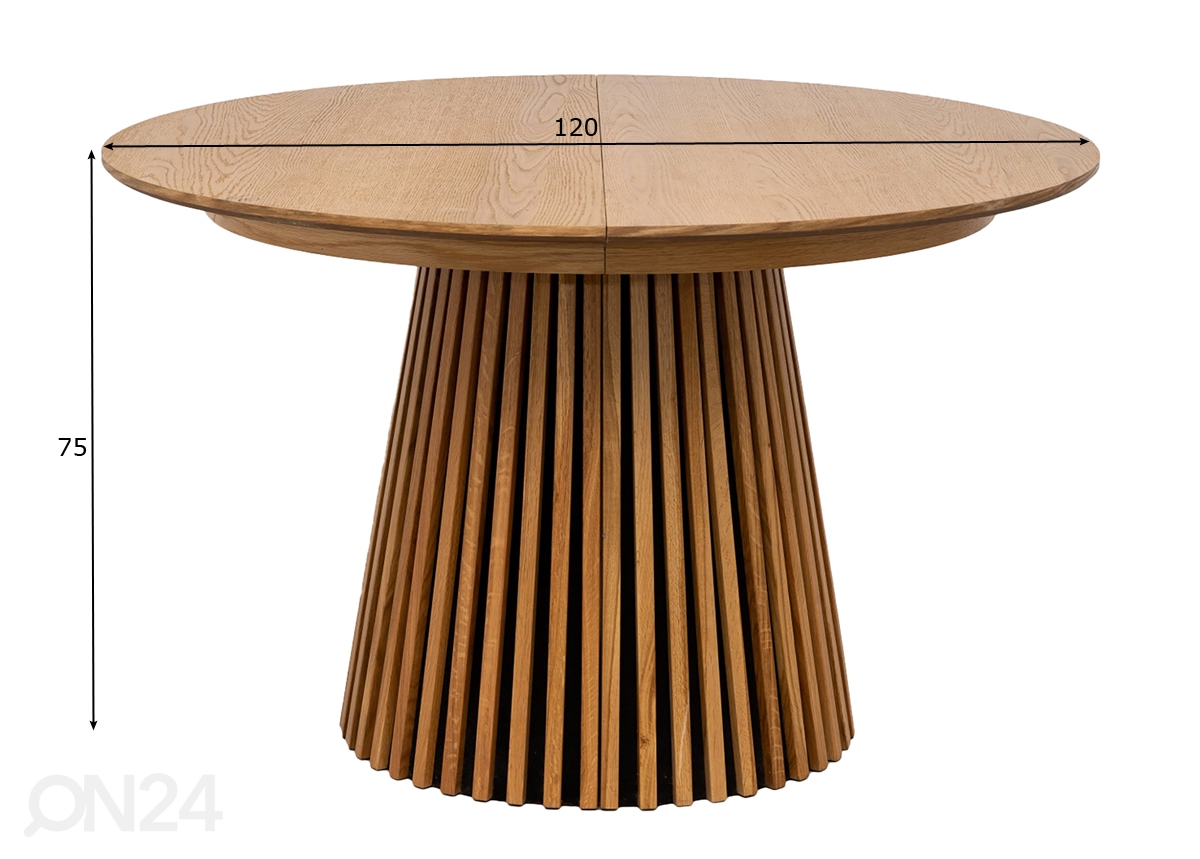 Удлиняющийся обеденный стол Izumi 120/160x120 cm увеличить размеры