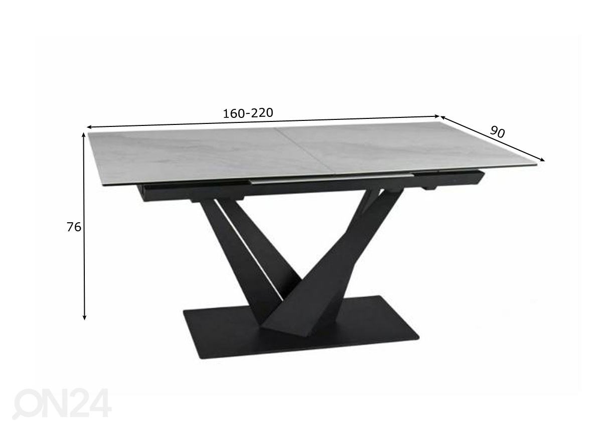Удлиняющийся обеденный стол Serenade 160-220x90 cm увеличить размеры