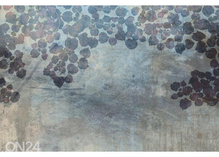 Флизелиновые фотообои Blue Leaves Abstract 150x250 см увеличить