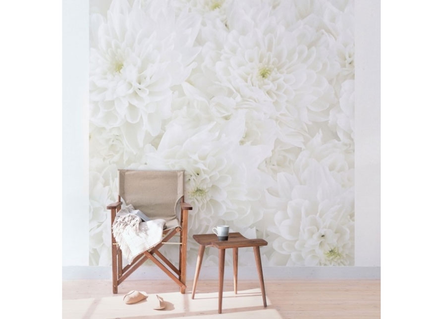 Флизелиновые фотообои Dahlias sea of flowers white увеличить