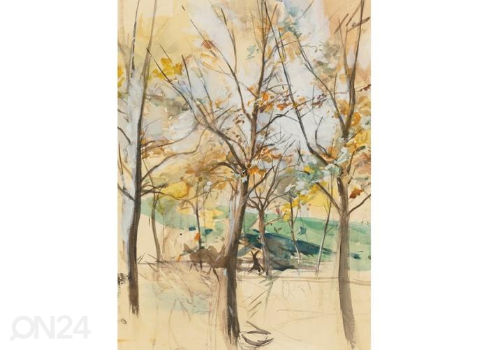 Флисовые фотообои Trees In The Bois De Boulogne by Giovanni Boldini 184x254 см увеличить