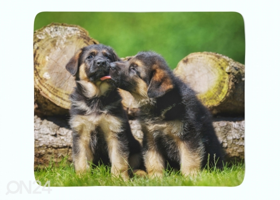 Флисовый плед Cute German Shepherd Puppies 130x150 см увеличить