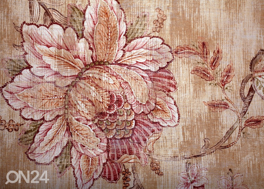 Фотообои Vintage shabby chic brown floral Victorian pattern, 365x254 см увеличить
