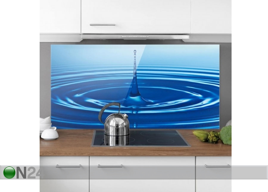 Фотостекло для кухонного фартука Drop With Waves 40x60 cm увеличить