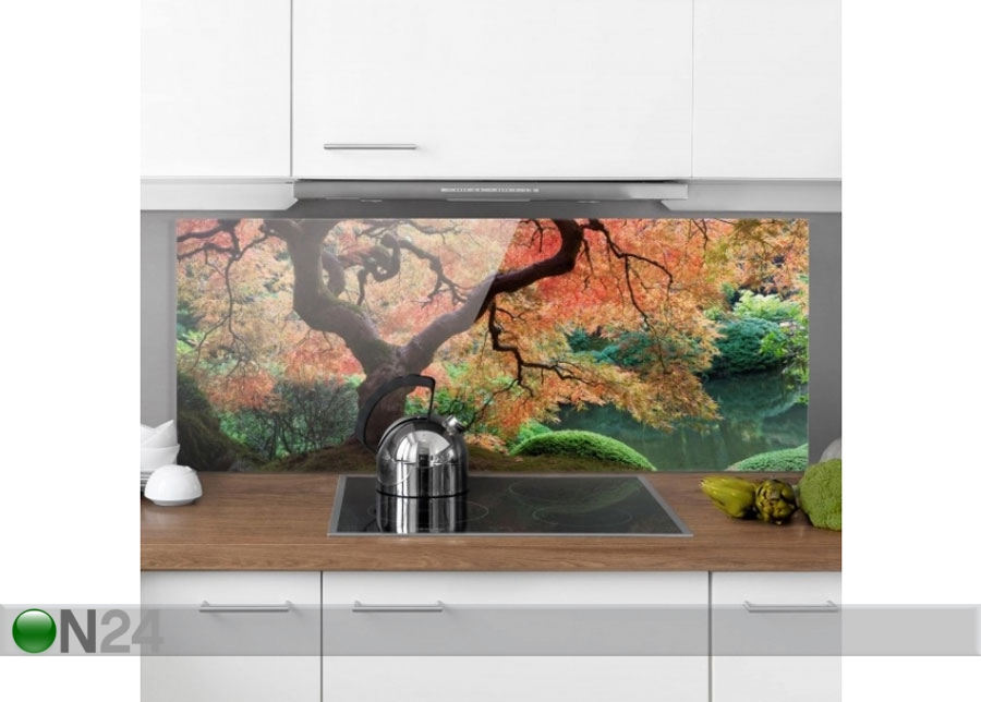 Фотостекло для кухонного фартука Japanese Garden 59x90 cm увеличить