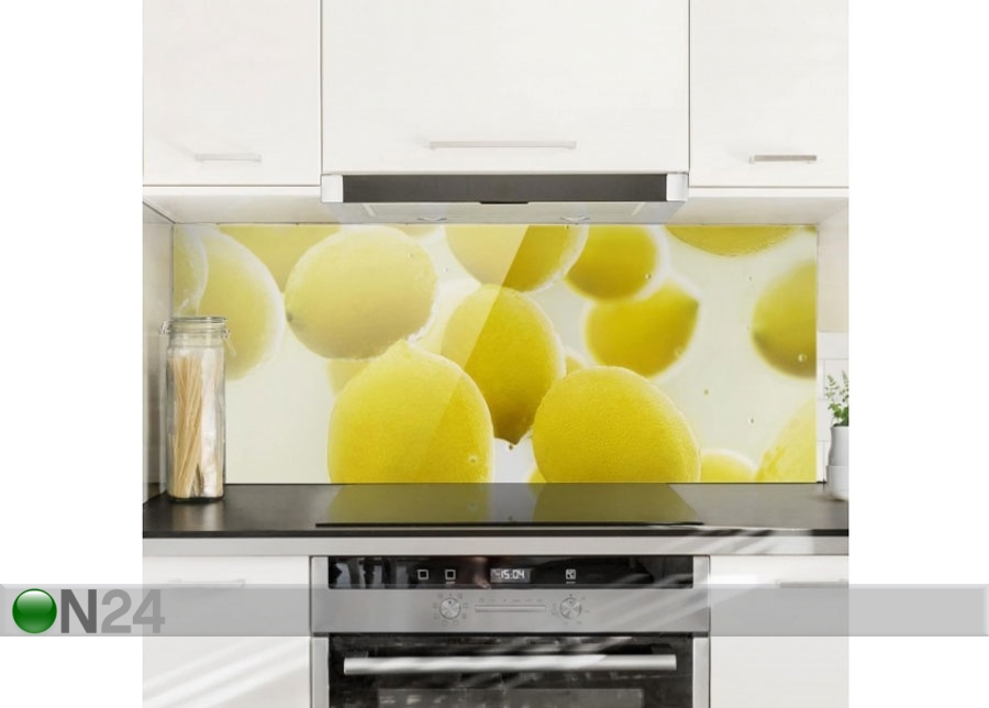 Фотостекло для кухонного фартука Lemon In The Water 59x60 cm увеличить