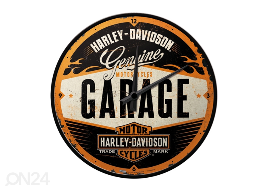 Часы в ретро-стиле Harley-Davidson Garage увеличить