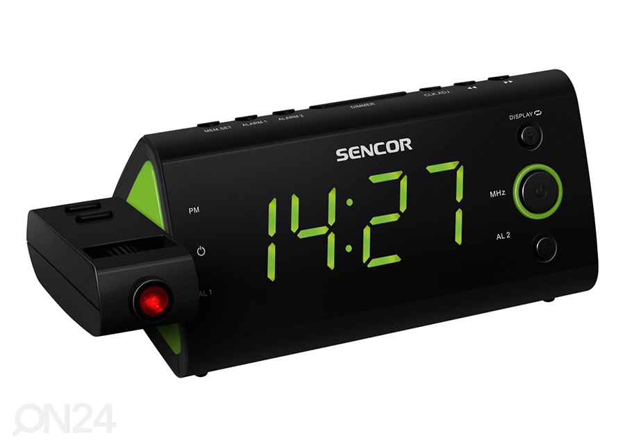 Часы-радио Sencor, черный/ зеленый увеличить
