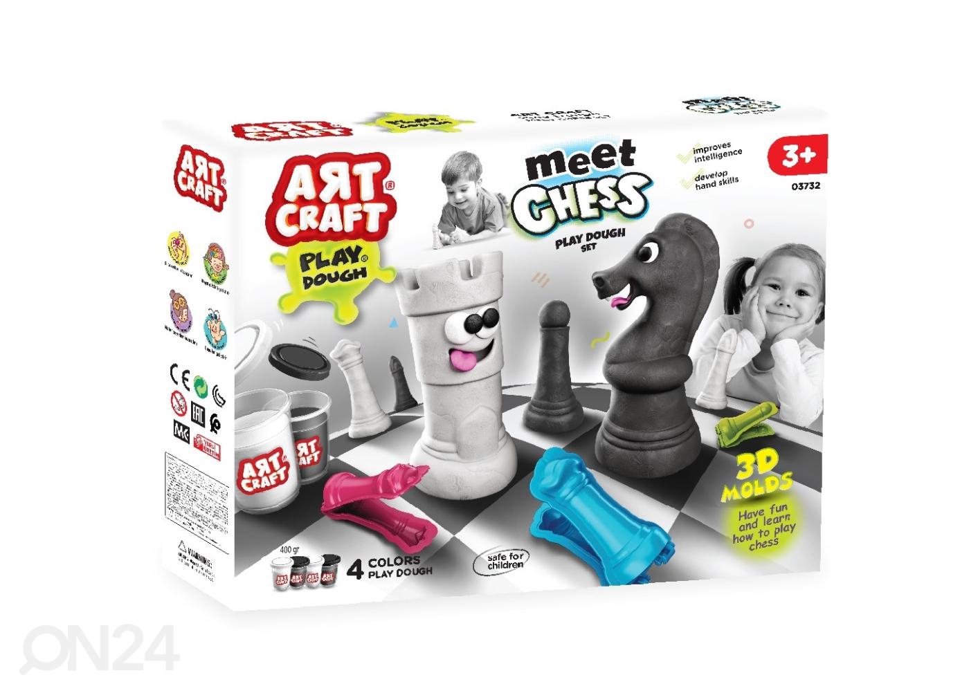 Шахматная доска Art Craft Play Dough с формочками увеличить
