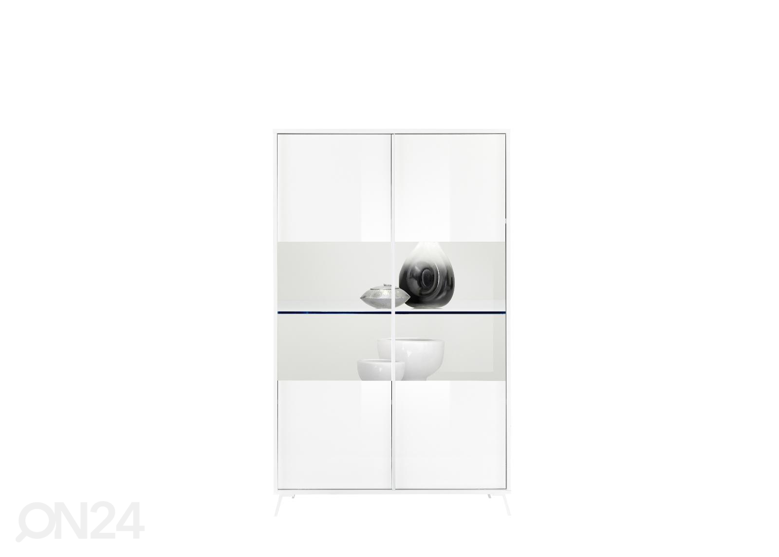 Шкаф-витрина City 104 cm, белый глянцевый увеличить