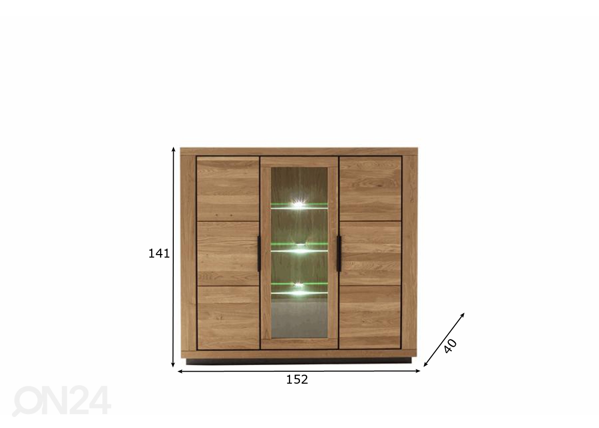 Шкаф-витрина Greno 152 cm увеличить размеры