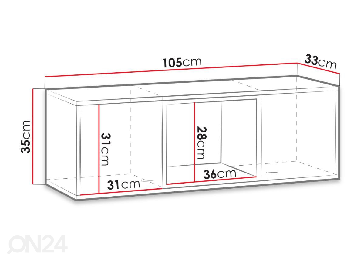 Шкаф настенный Fortano увеличить размеры