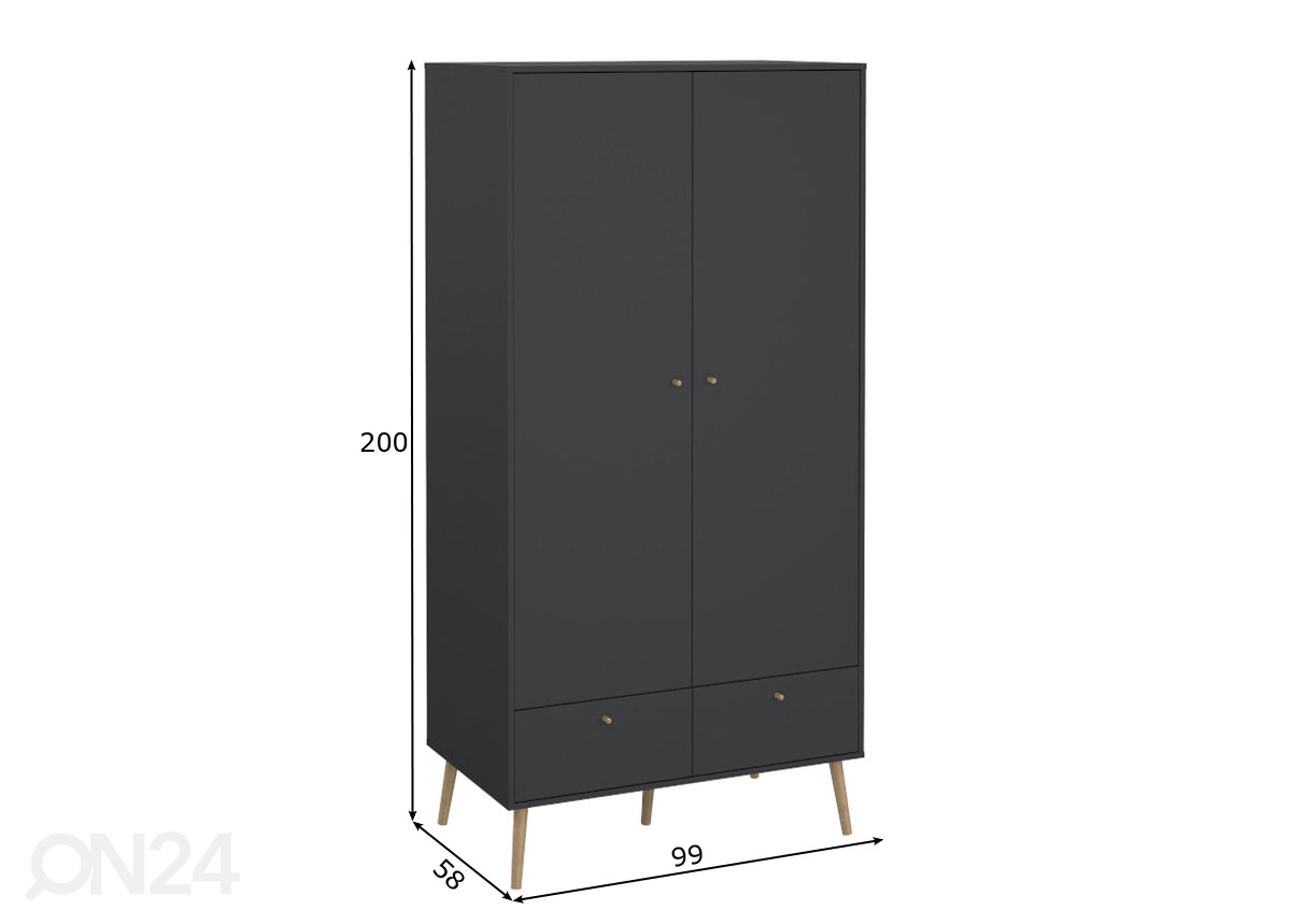 Шкаф платяной Bodo 99 cm увеличить размеры