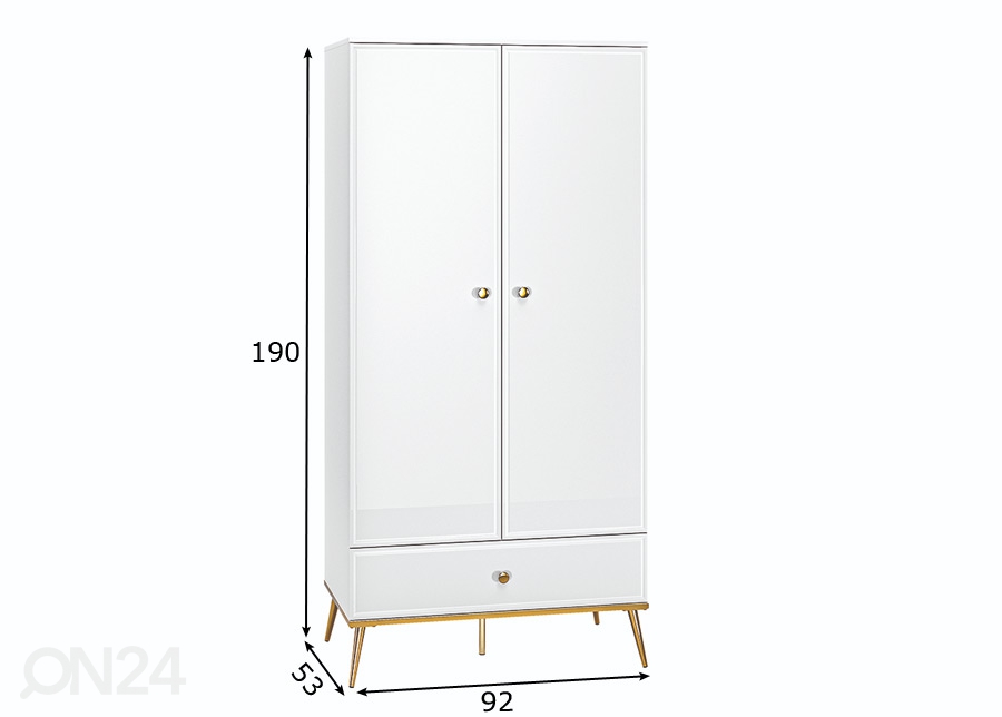 Шкаф платяной Gloss 92 cm увеличить размеры