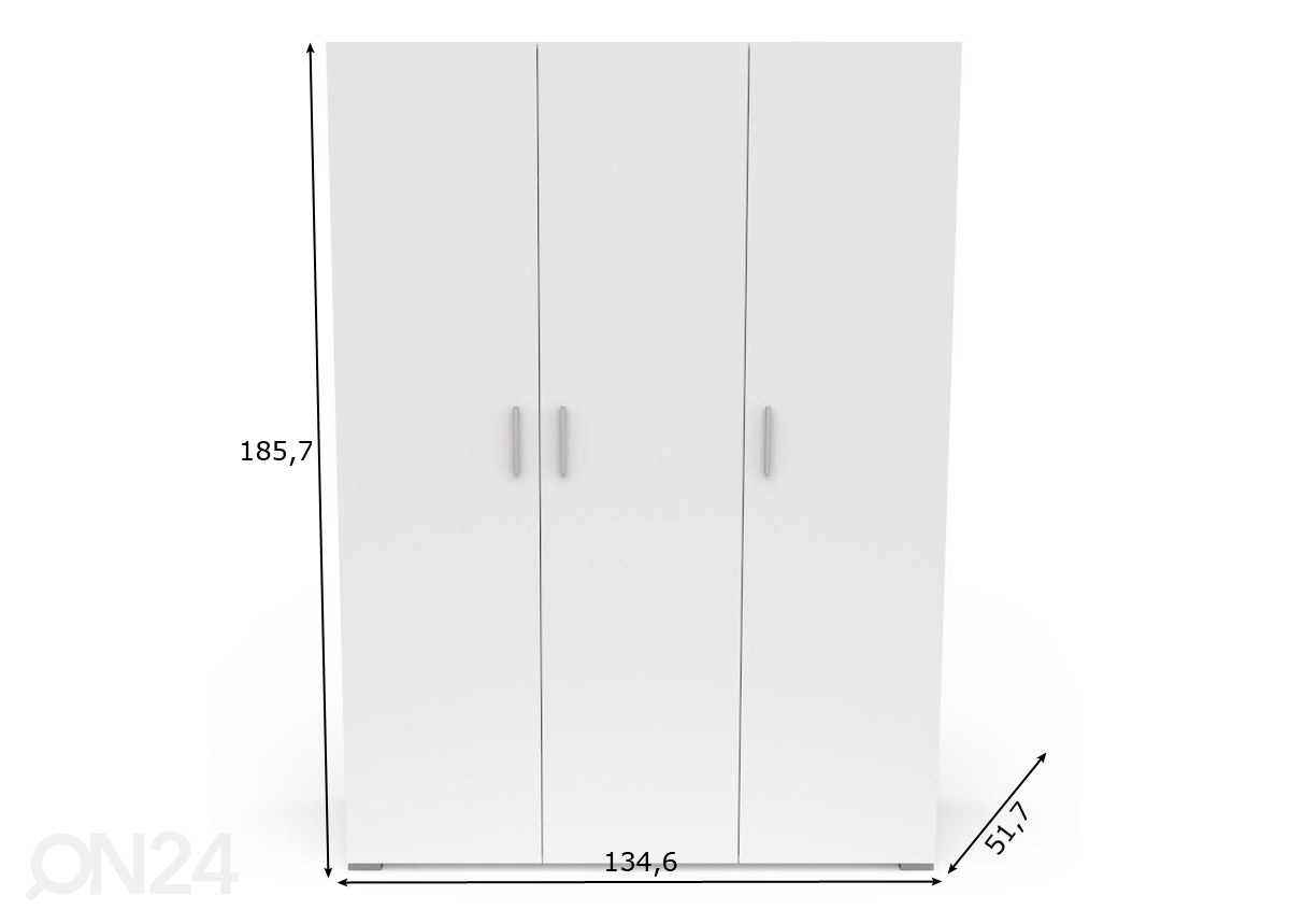 Шкаф платяной Izzy 134,6 cm увеличить размеры