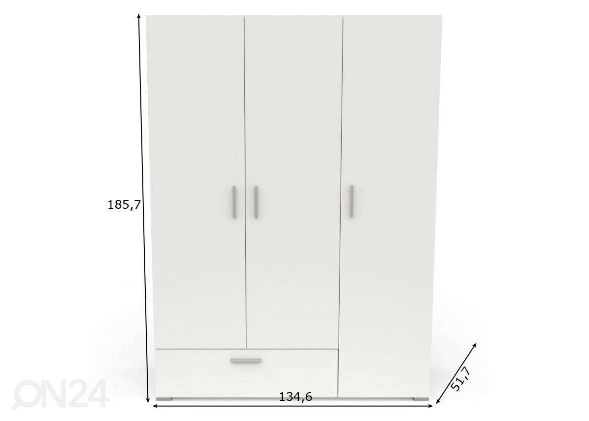 Шкаф платяной Izzy 134,6 cm увеличить размеры
