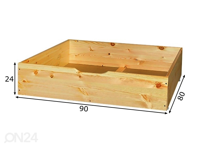 Ящик кроватный Tiina, лакированный увеличить размеры