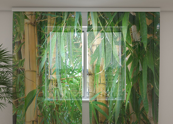 Sifonki-kuvaverho BAMBOO FOREST 240x220 cm