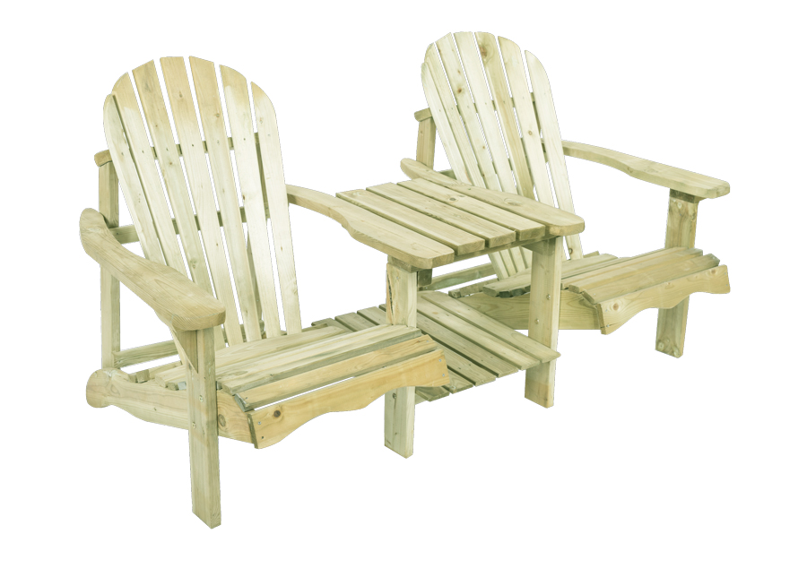 Puinen puutarhatuoli Bob, 2-istuttava