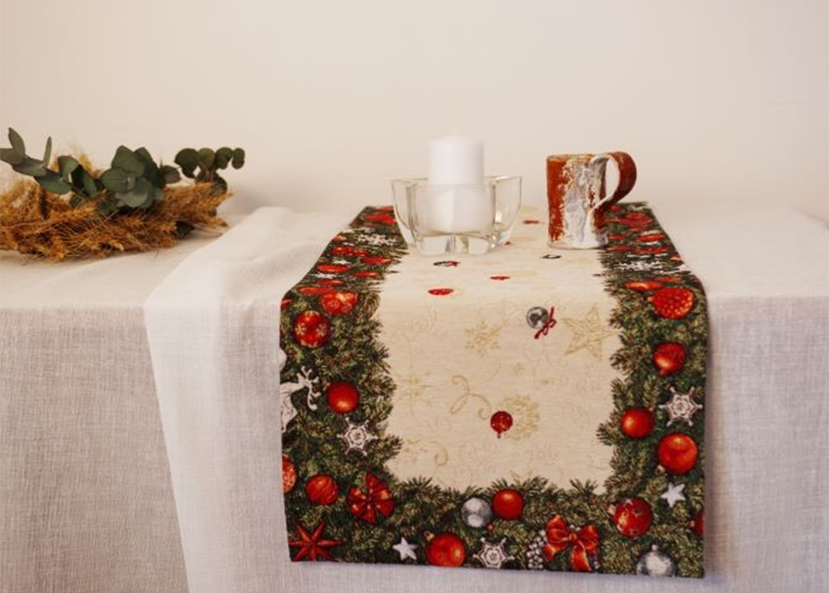 Gobeliinikankainen joululiina SPRUCE 37x95 cm