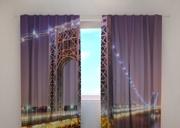 Puolipimentävä verho G.WASHINGTON BRIDGE 240x220 cm