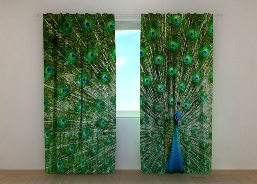 Puolipimentävä verho BEAUTIFUL PEACOCK 240x220 cm