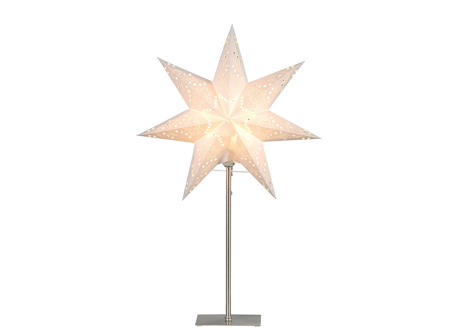 Valkoinen tähti jalalla Sensy 55 cm