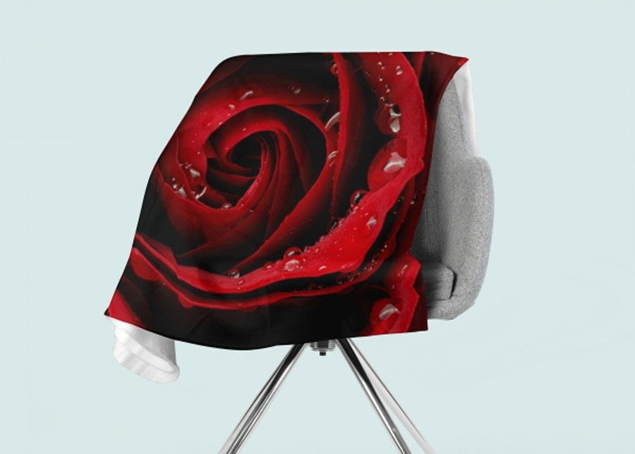 Torkkupeitto Red Rose 130x150 cm
