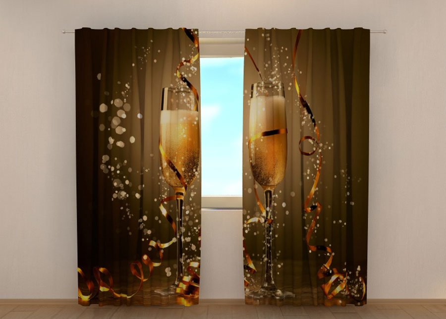 Pimennysverho Christmas champagne 240x220 cm