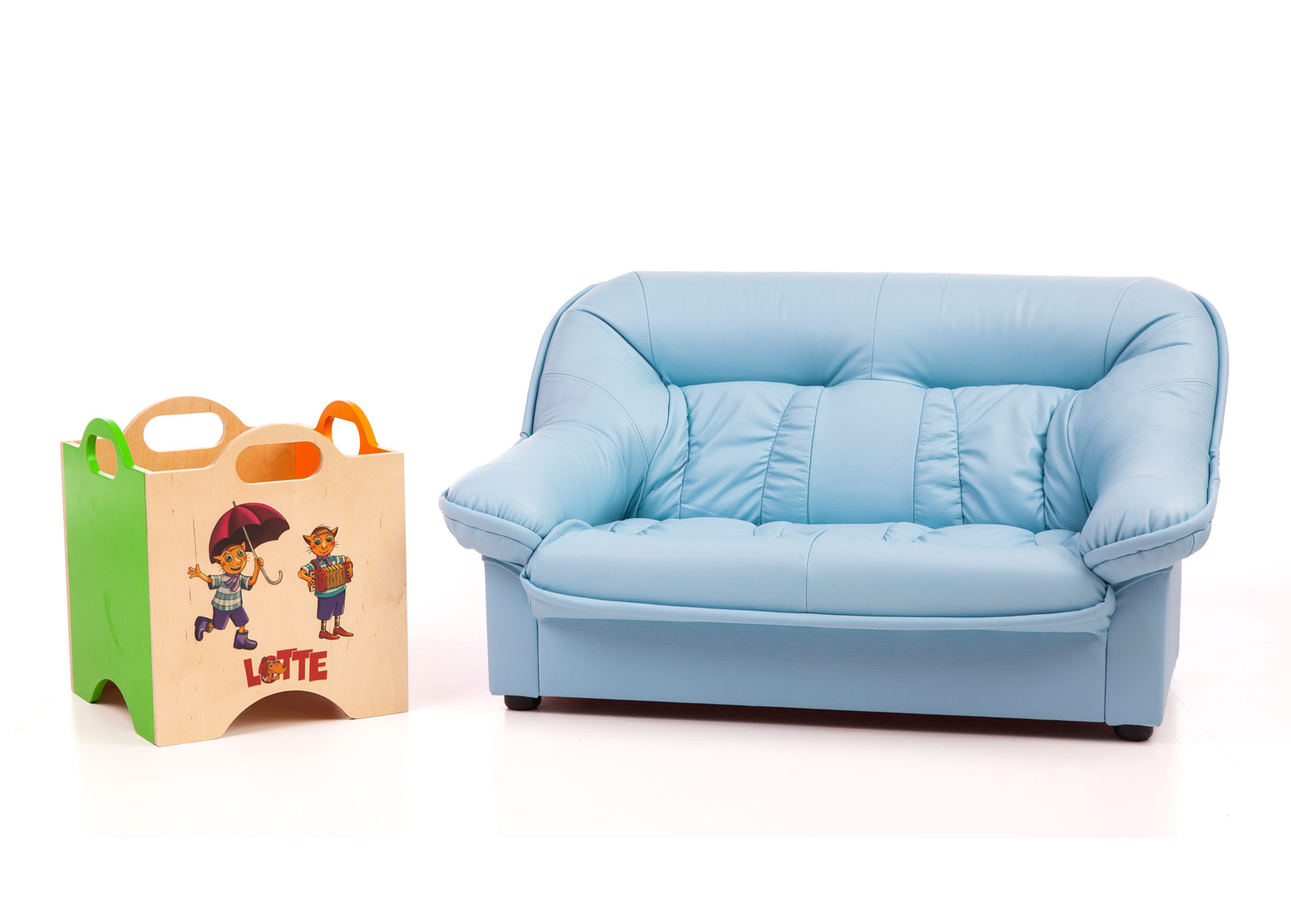 Lasten sohva Mini Spencer + lelulaatikko Lotte