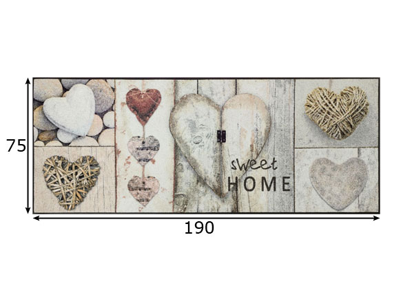 Matto Vintage Hearts 75x190 cm