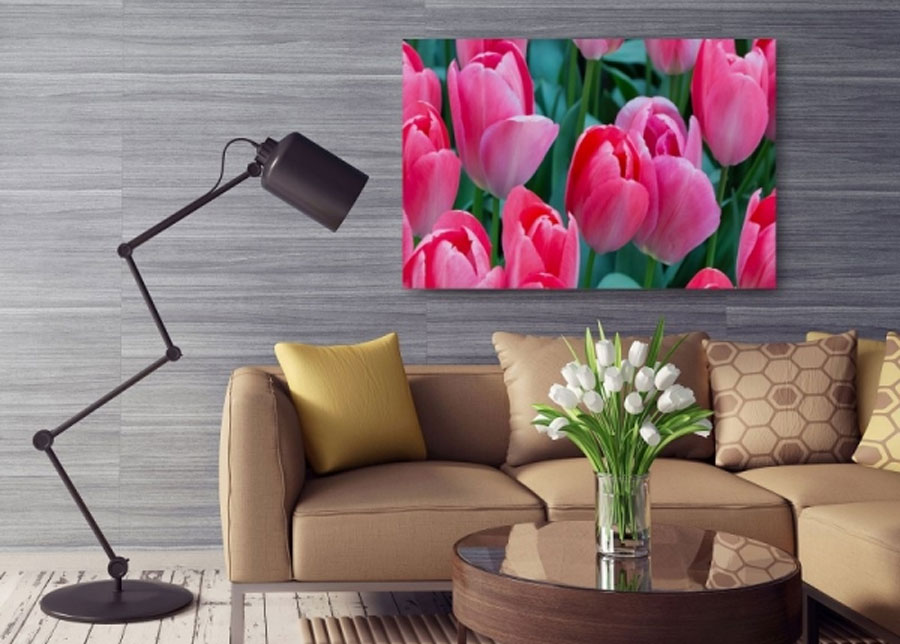 TauluPink tulips 80x120 cm