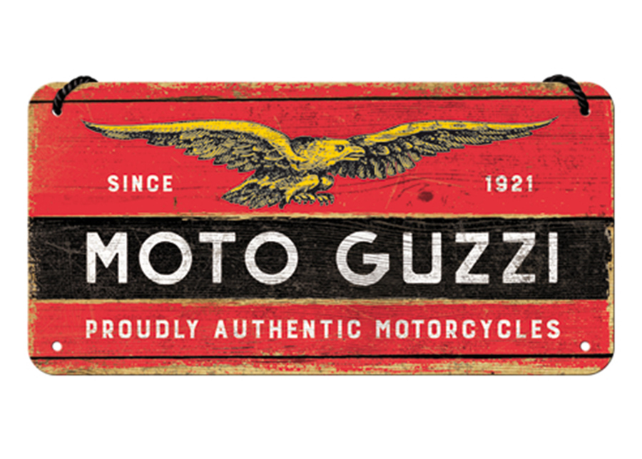 Retro metallitaulu Moto Guzzi 10x20 cm