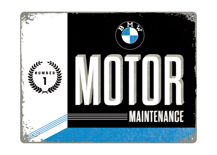 Retro metallitaulu BMW Motor Maintenance 30x40 cm