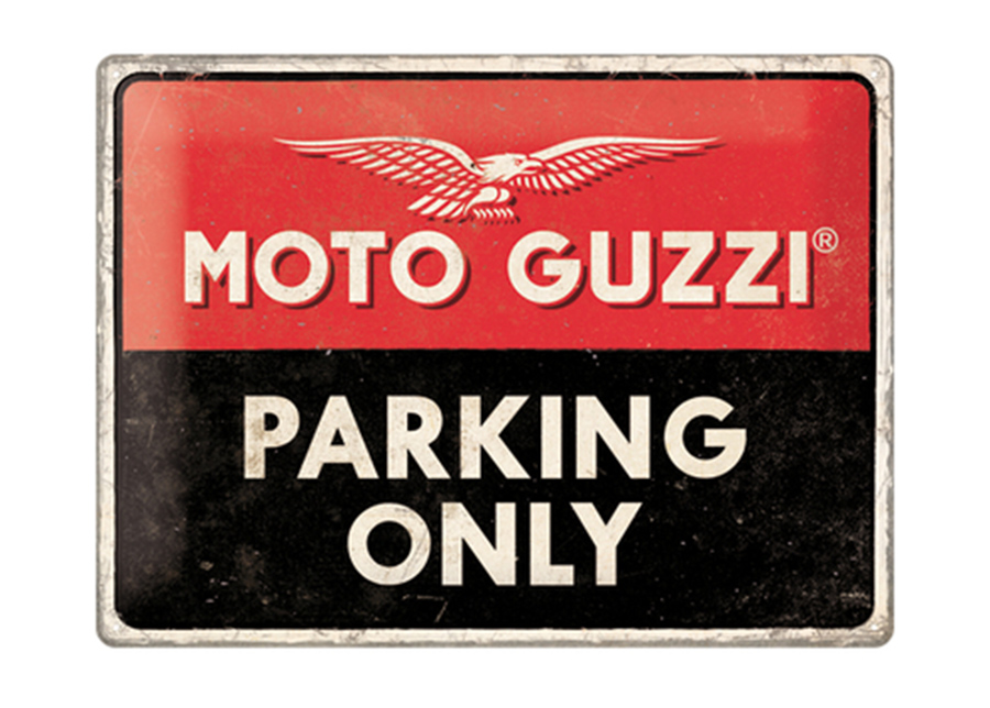 Retro metallitaulu Moto Guzzi Parking Only 30x40 cm