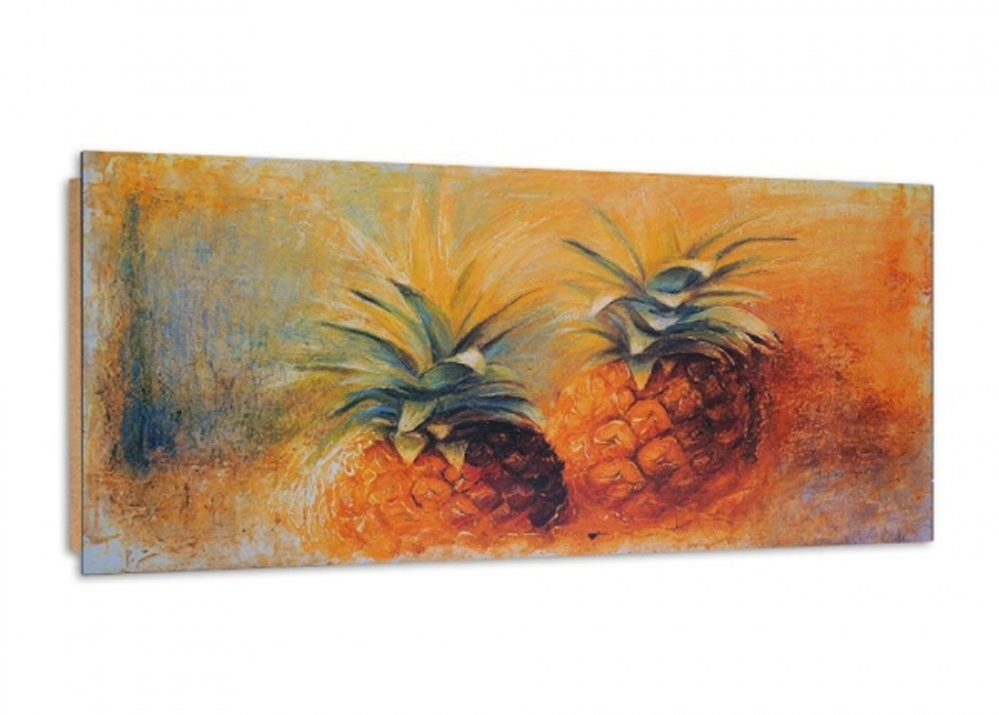 Taulu Two painted pineapples 3D 100x50 cm