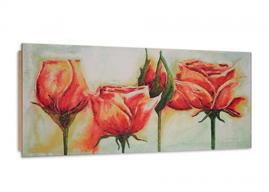 Taulu Roses in bloom 3D 100x50 cm