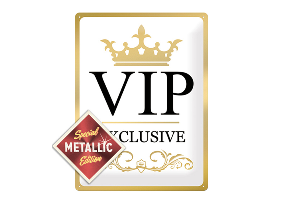 Retro metallitaulu VIP Exclusive Metallic 30x40 cm