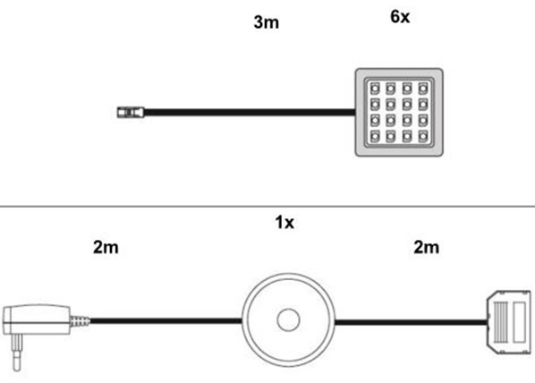 LED-valaistus hyllyn alle, 6 kpl