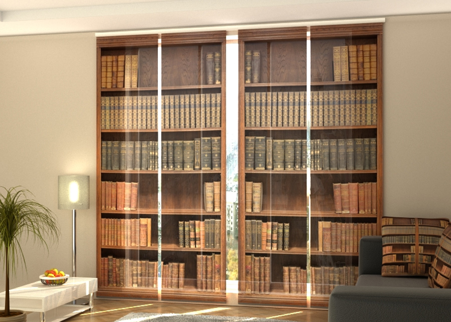 Puolipimentävä paneeliverho Bookcase 1 240x240 cm