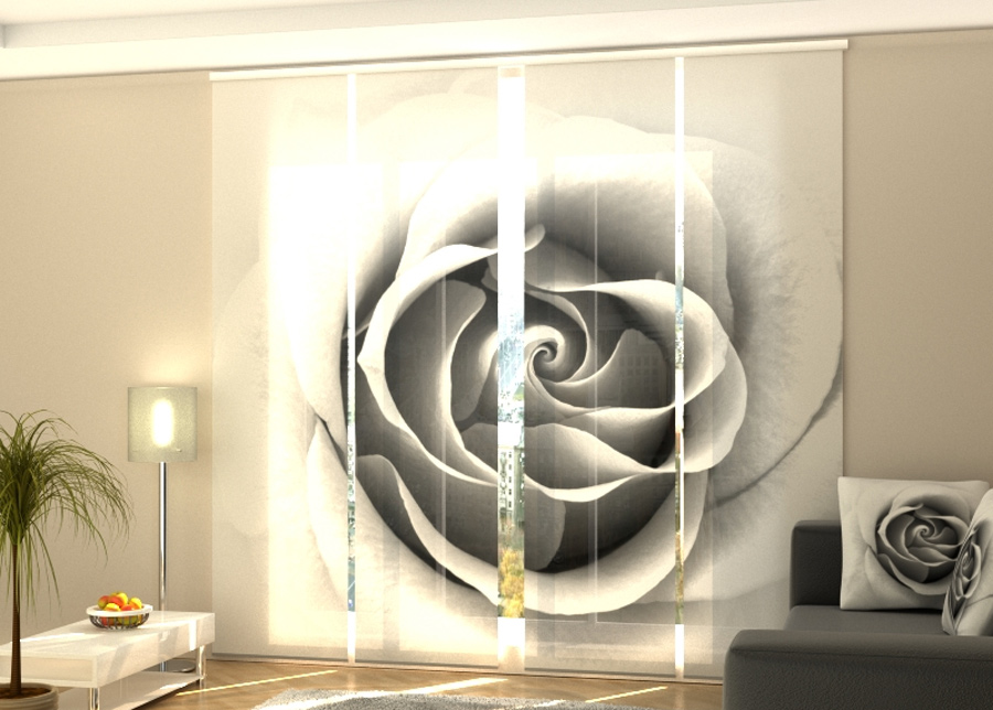 Puolipimentävä paneeliverho Grey Rose 240x240 cm