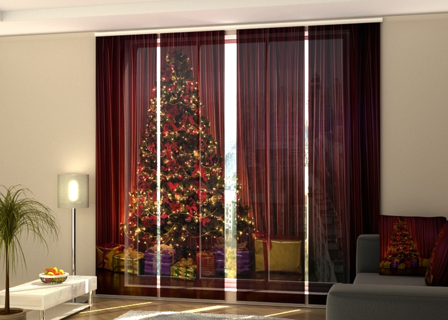 Puolipimentävä paneeliverho Christmas Tree 1 240x240 cm
