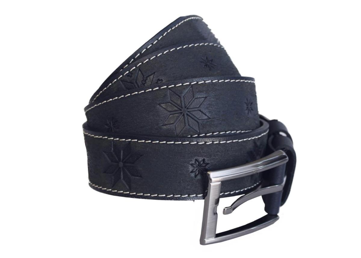 Nahkavyö Etno Ruiskaunokki 3,5 x 120 cm