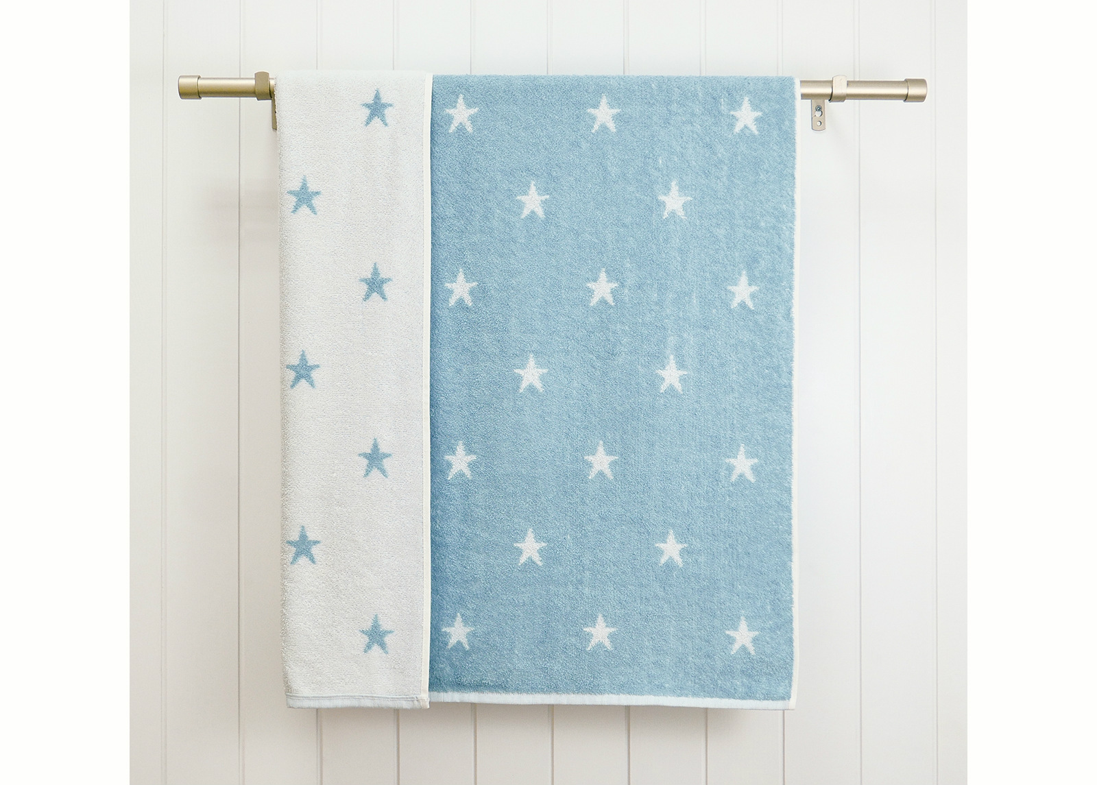 Lasten froteepyyhe Stars 70x120 cm, sininen