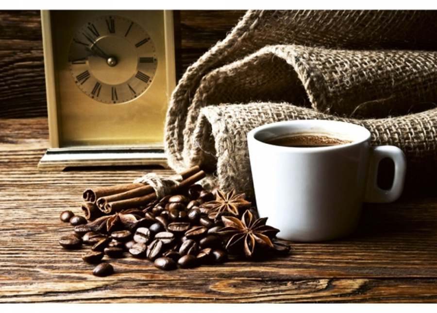 Fleece-kuvatapetti Cup of coffee 375x250 cm